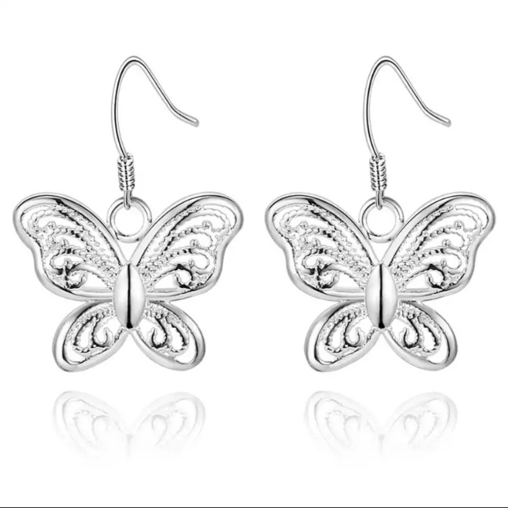 Sterling Silver Butterfly Earrings